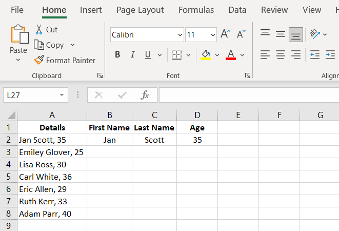 How To Split Cells In Excel Split Data Into Multiple Columns Ms Excel
