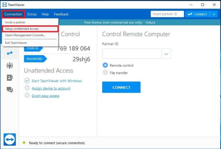 teamviewer unattended access free