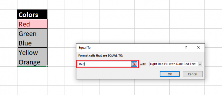 How to change the background color of a cell base on the value in Excel