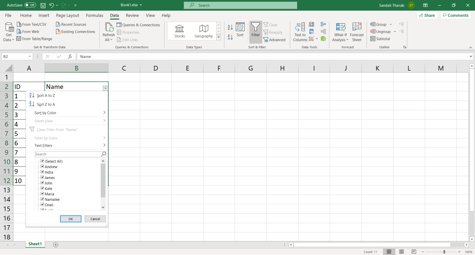 How to alphabetize in Excel using Excel functions and keyboard shortcuts