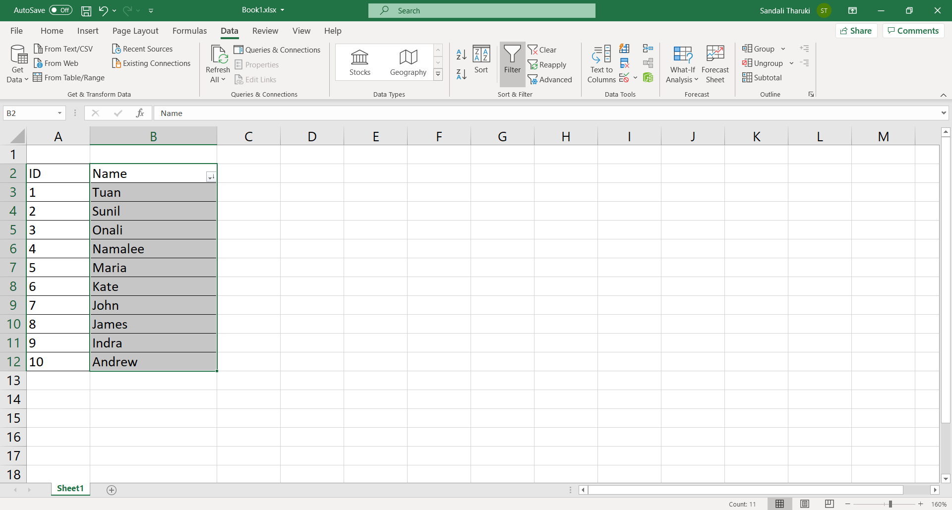 How to alphabetize in Excel using Excel functions and keyboard shortcuts