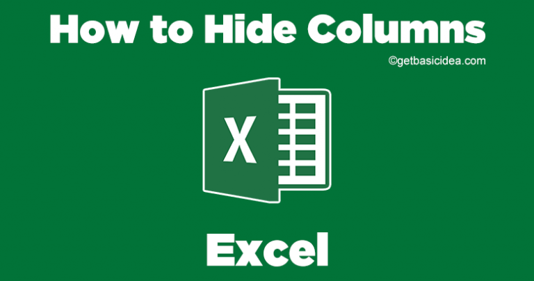 How to Hide Columns in Excel? - Get Basic Idea